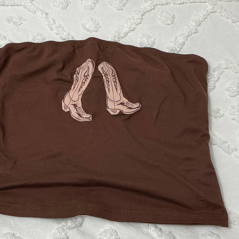 Brown Men's Underwear with Boot Design